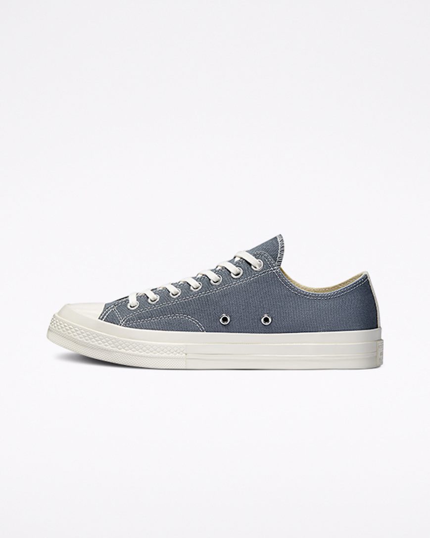 Converse x Comme des Garçons PLAY Chuck 70 Lave Sko Dame Grå Svarte | 982XUAWNQ