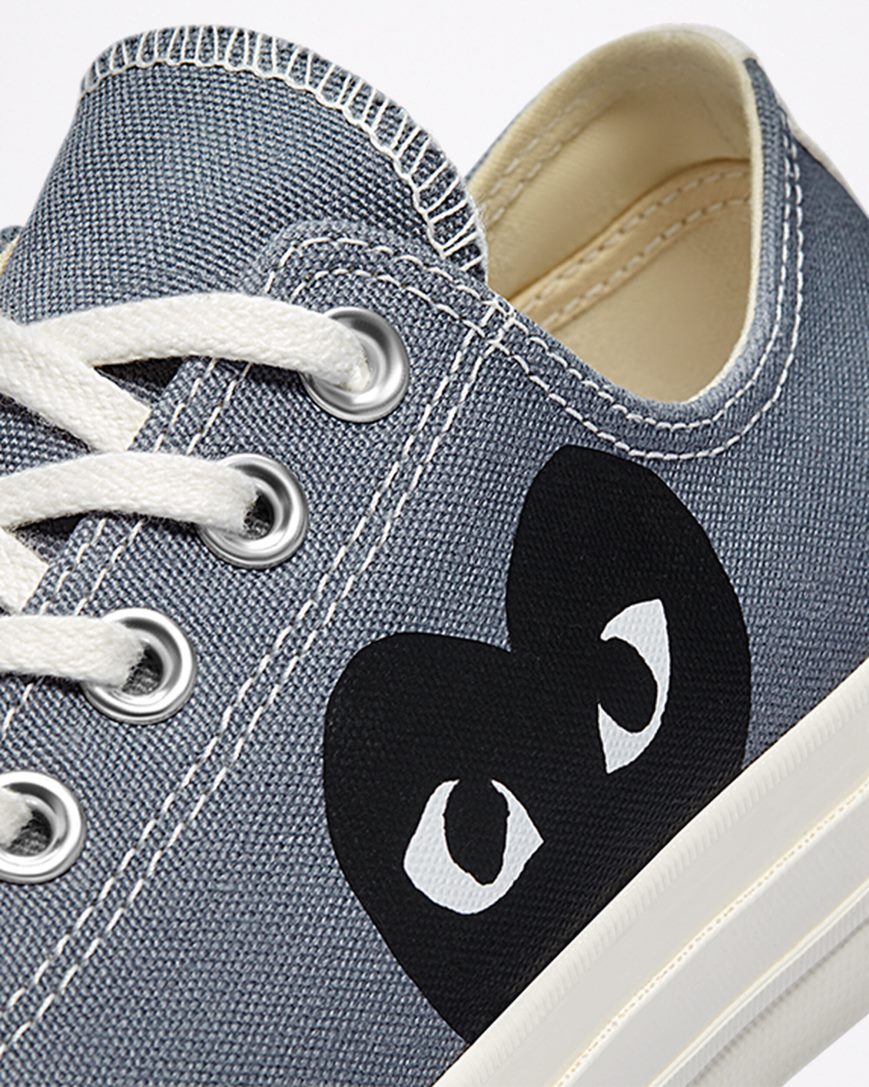 Converse x Comme des Garçons PLAY Chuck 70 Lave Sko Dame Grå Svarte | 982XUAWNQ
