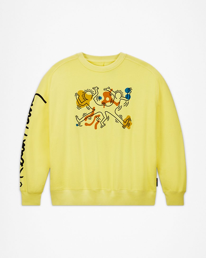 Converse x Keith Haring Shapes Gensere Dame Gul | 659IOQHST