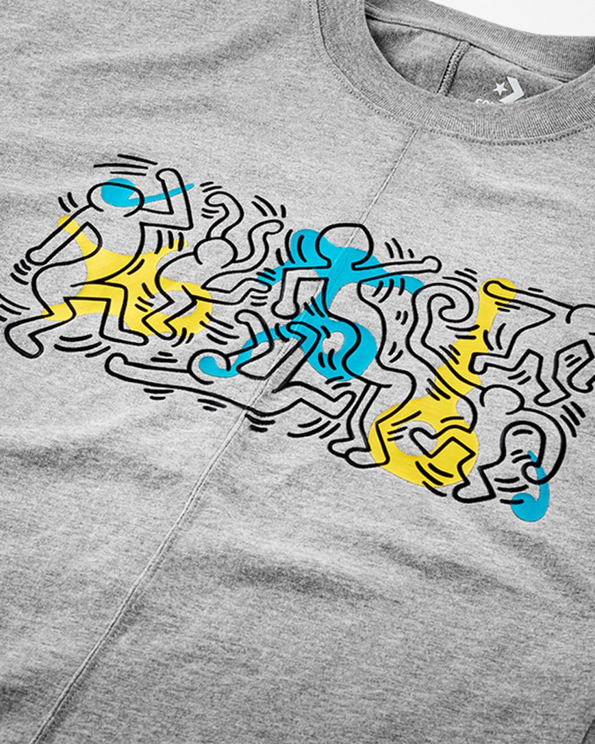Converse x Keith Haring Shapes T-Shirts Dame Grå | 403TRLHSU