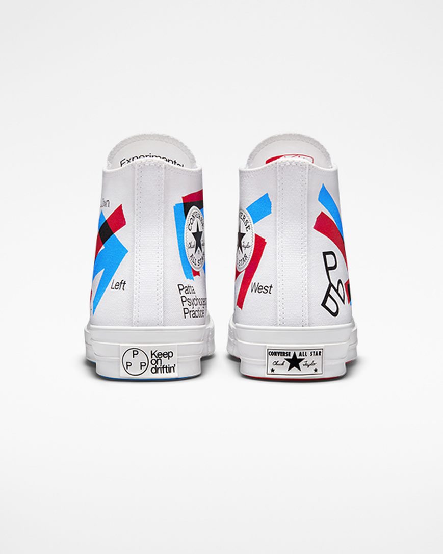 Converse x Patta x Experimental Jetset Chuck 70 Høye Sko Herre Hvite Rød Blå | 963NJWLMD